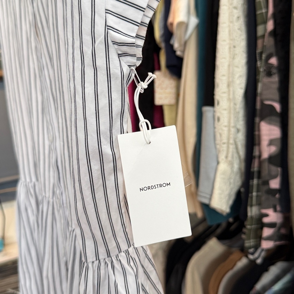 NWT Nordstrom Striped button down Dress - Picture 3 of 5